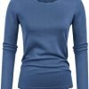 Women's High Stretchy Long Sleeve Pullover Sweater Blouse Top