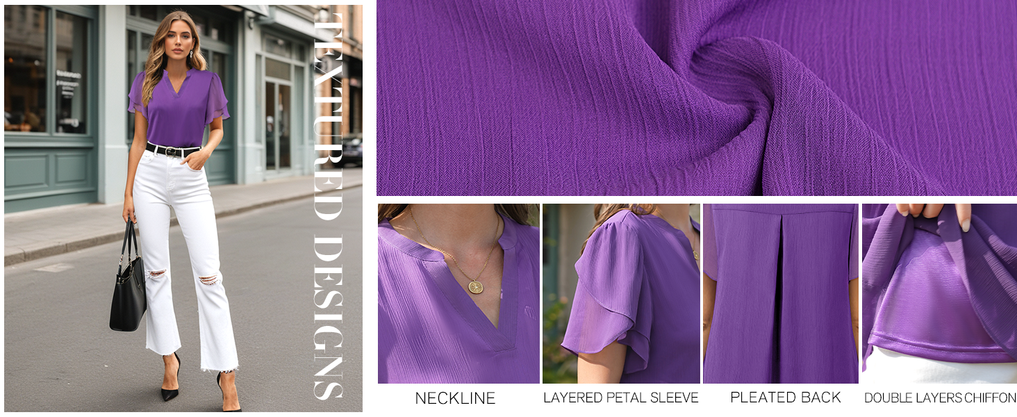 work tops dressy casual blouse