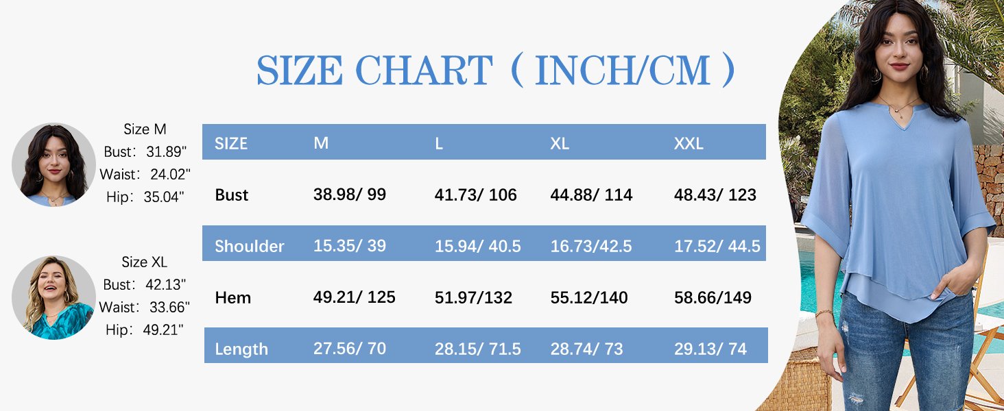 double layers blouse women