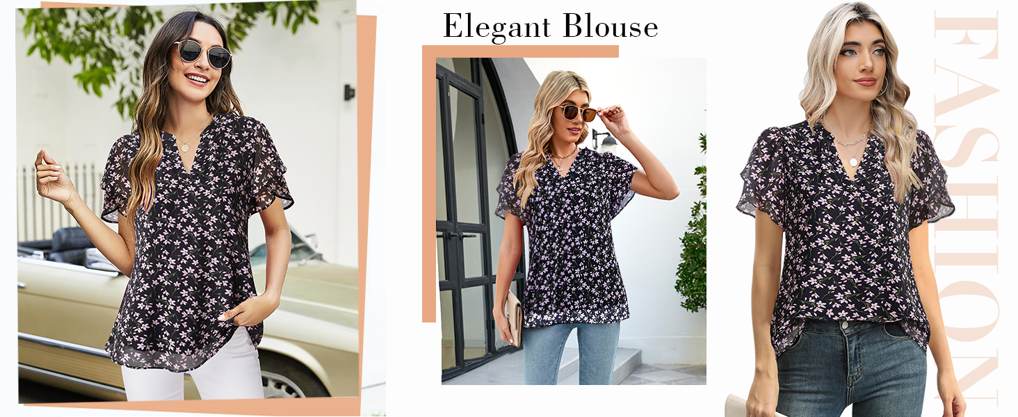 work tops dressy casual blouse