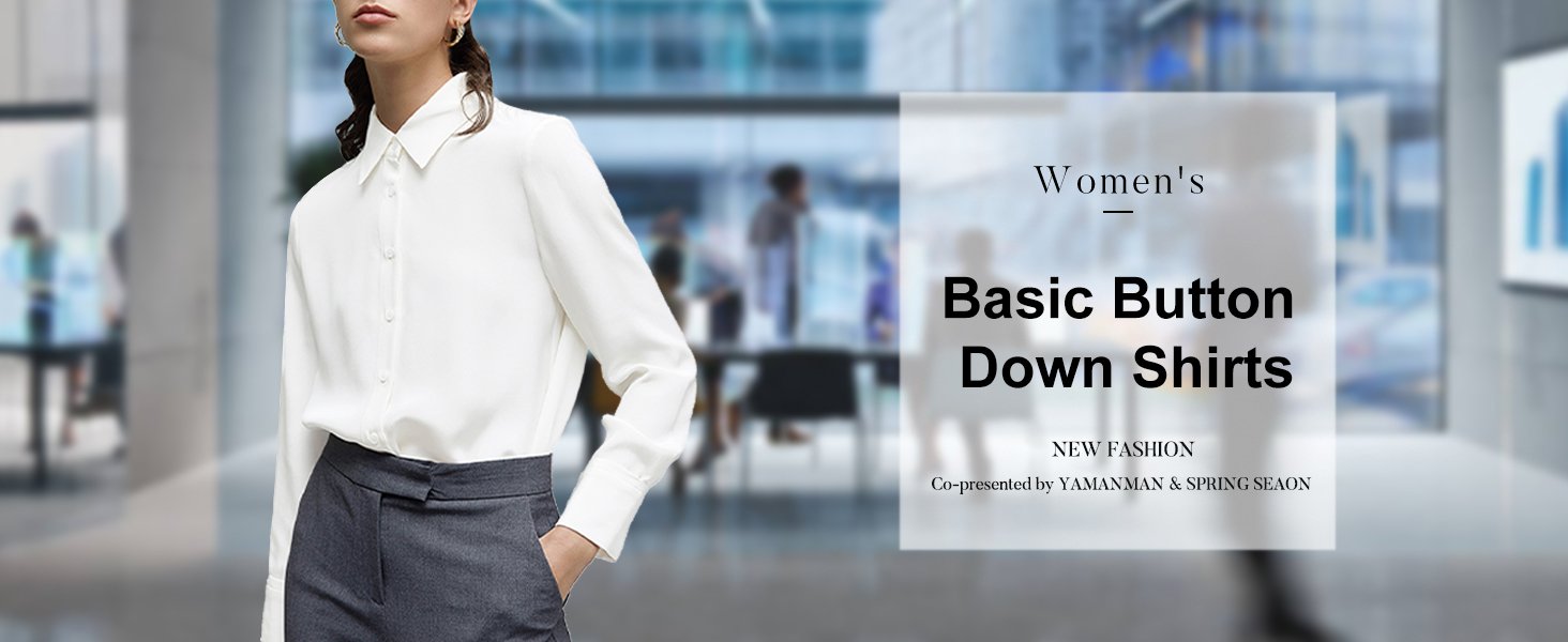 white long sleeve button down women